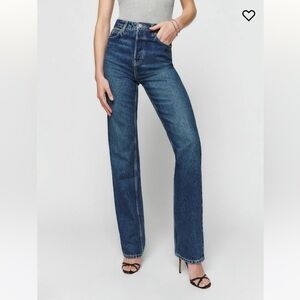 Reformation Cynthia High Rise Straight Long Jeans